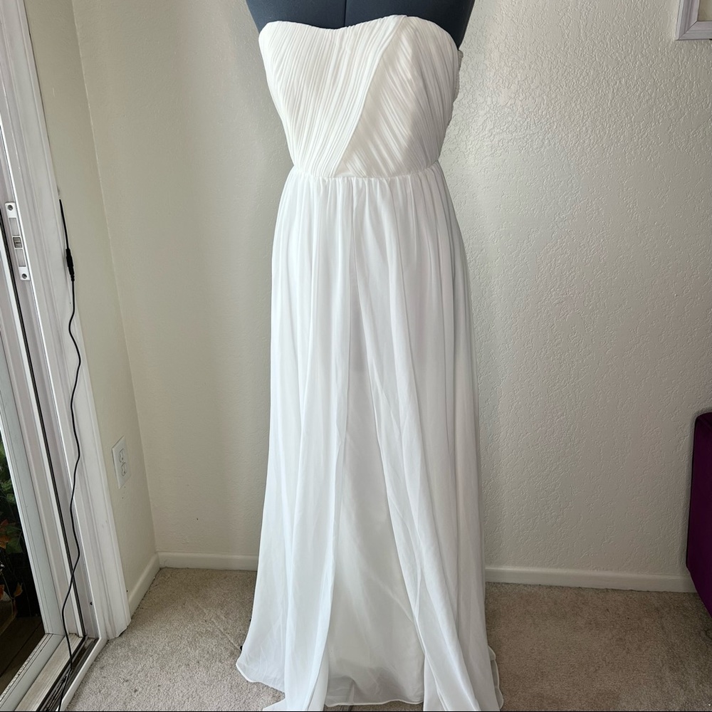 White wedding gown